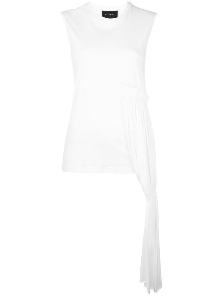 Simone Rocha Gathered Detail Tank Top - White