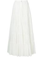 Wandering Full Maxi Skirt - White