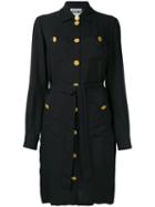 Moschino - Military Button Shirt Dress - Women - Viscose - 38, Black, Viscose