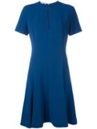 Stella Mccartney Belted Keyhole Detail Dress, Women's, Size: 38, Blue, Viscose/acetate/spandex/elastane
