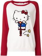 Chinti & Parker Cashmere Hello Kitty Embroidered Sweater - White