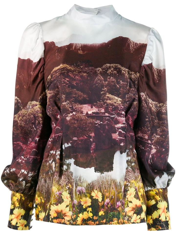 Baum Und Pferdgarten Garden Print Blouse - Brown