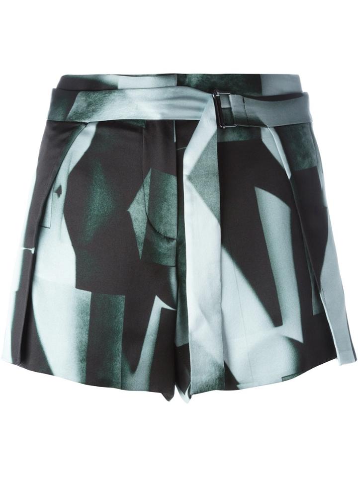 Ann Demeulemeester Belted Shorts - Green