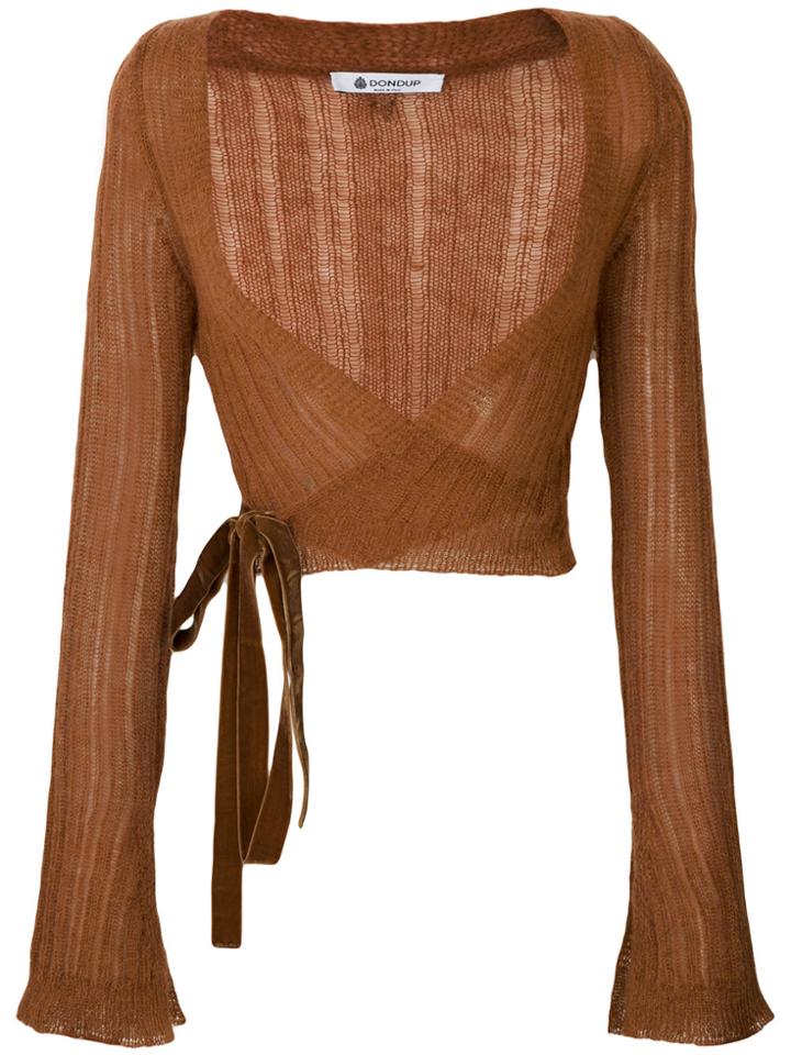 Dondup Wrap Cardigan - Brown