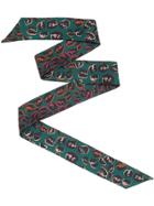 Fendi Logo Splash Print Wrappy Scarf - Green
