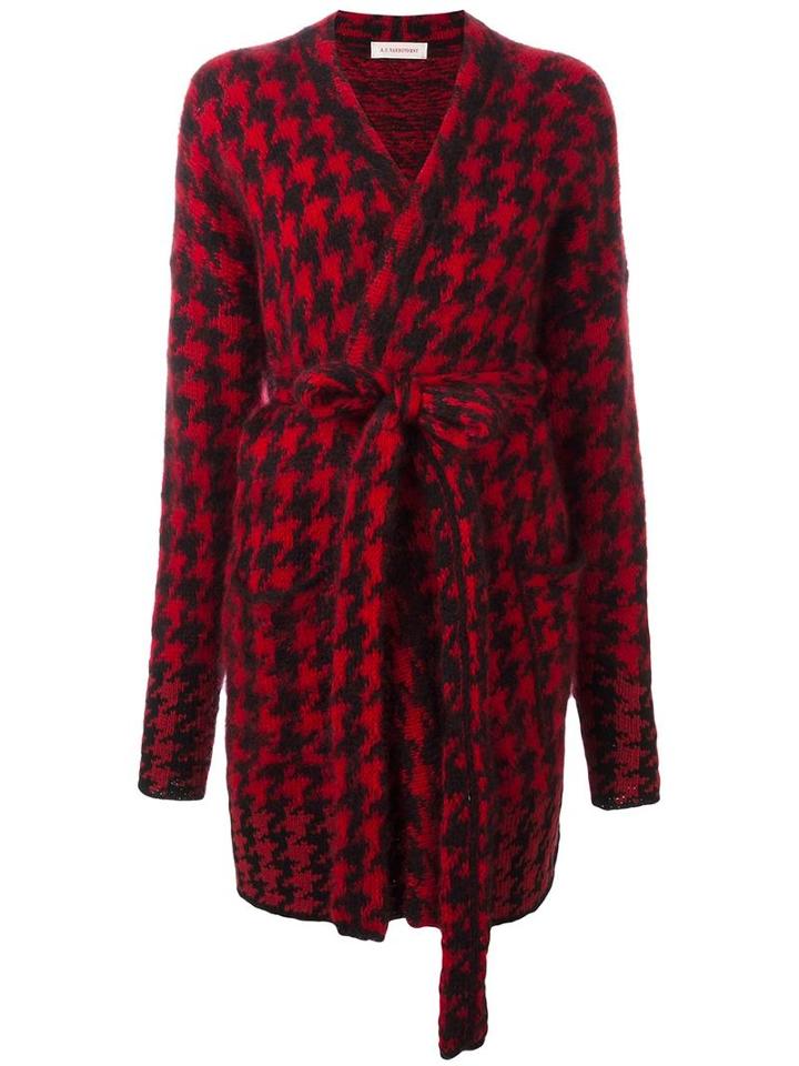 A.f.vandevorst 'thursday' Cardi-coat, Women's, Size: 36, Red, Mohair/wool/polyamide