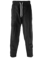 Drôle De Monsieur Striped Drawstring Trousers - Black