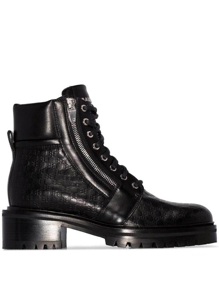 Balmain Ranger Monogram Ankle Boots - Black