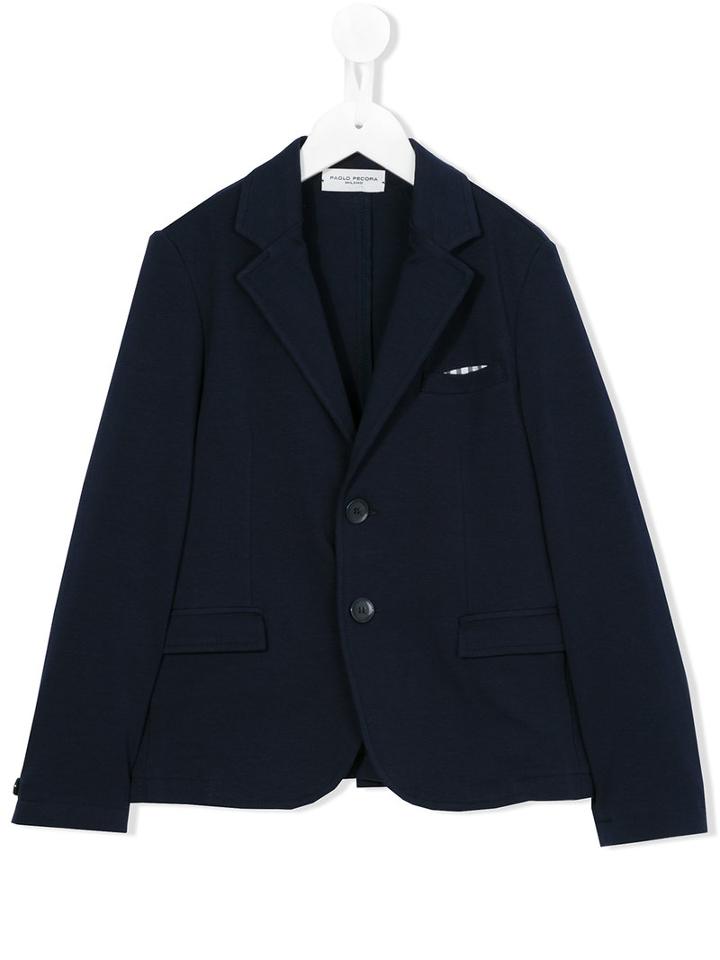 Paolo Pecora Two Button Blazer, Boy's, Size: 10 Yrs, Blue