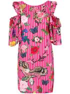 Philipp Plein Mama Don't Run Away Dress - Pink & Purple