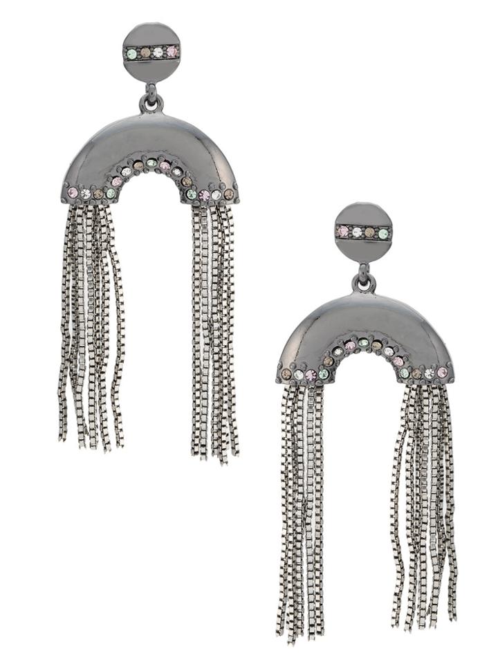 Camila Klein Multiple Chains Long Earrings - Metallic