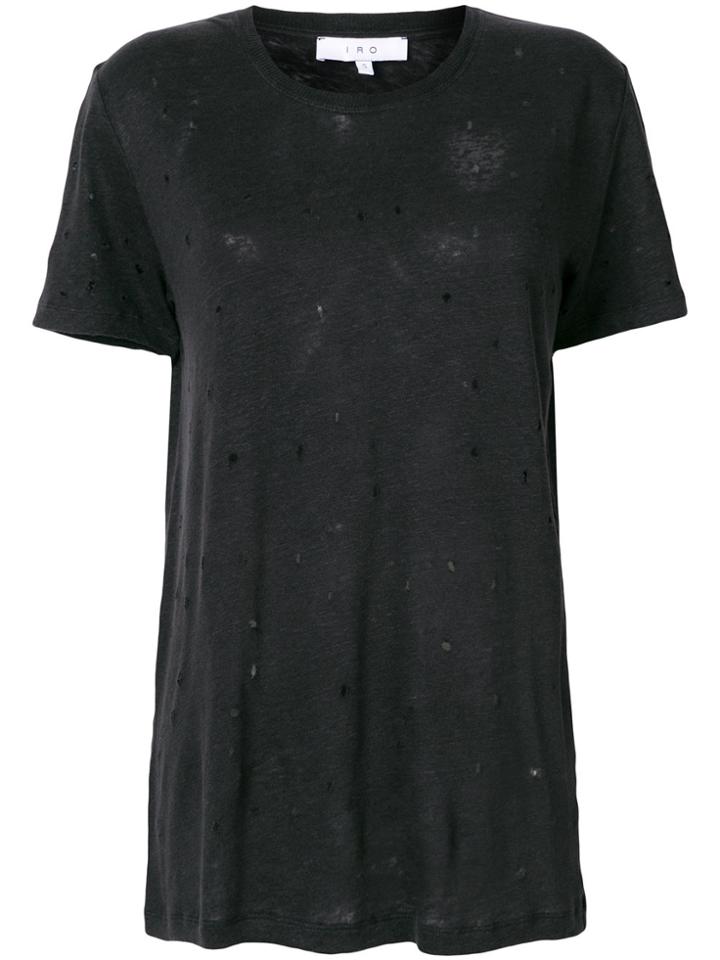 Iro Distressed Effect T-shirt - Black