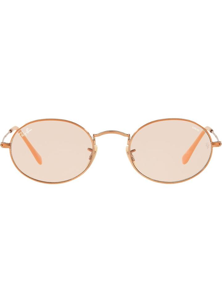 Ray-ban Oval-frame Sunglasses - Metallic