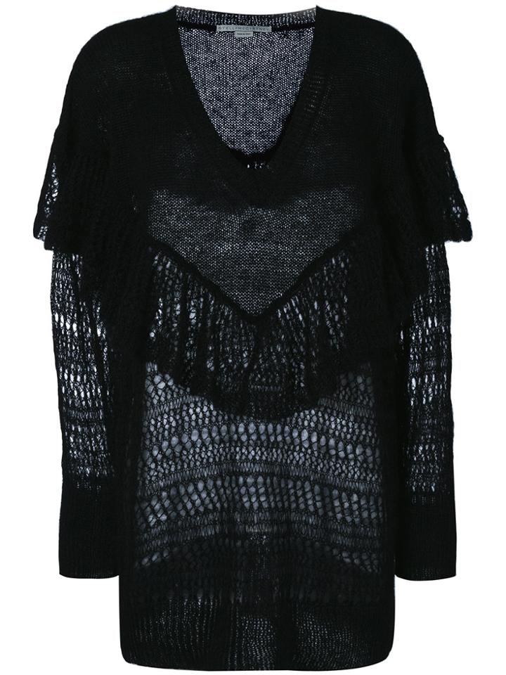 Stella Mccartney Ruffle Neck Sweater - Black