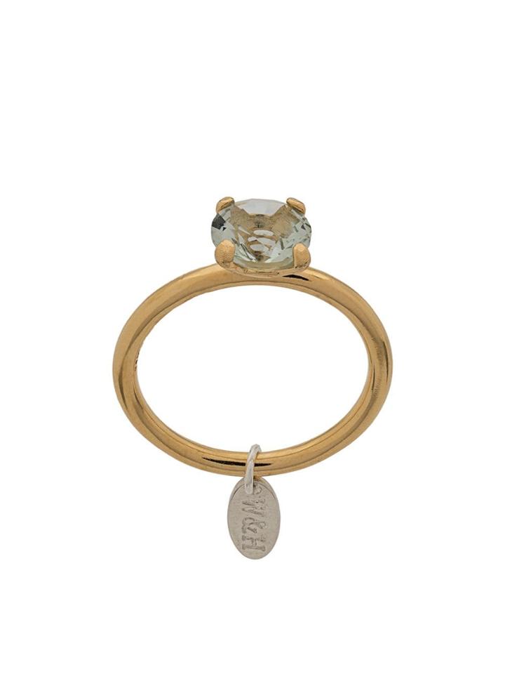 Wouters & Hendrix Light Green Crystal Ring - Gold