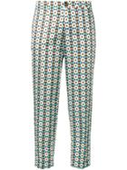 Berwich Geometric Pattern Trousers - Brown