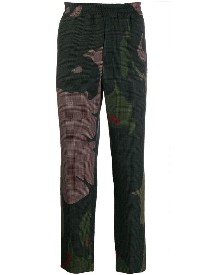 Stella Mccartney Checked Camouflage Trousers - Green