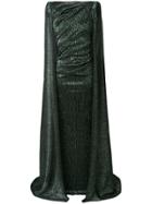 Talbot Runhof Laminated Cape Gown - Green