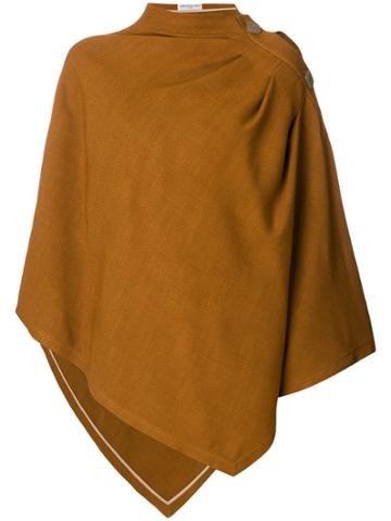 Veronique Leroy Buttoned Cape - Brown