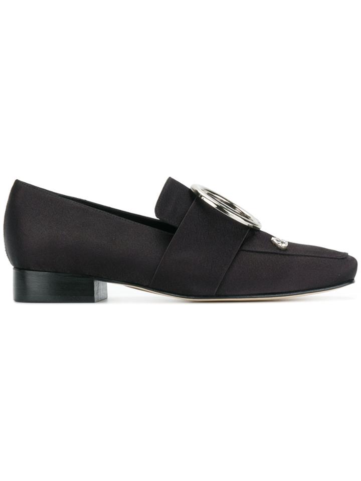 Dorateymur Oversized Buckle Loafers - Black