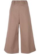 Water Elasticated Waistband Flared Trousers, Women's, Size: Medium, Nude/neutrals, Cotton