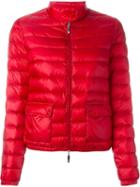 Moncler 'lans' Padded Jacket, Women's, Size: 0, Red, Polyamide/goose Down/feather Down