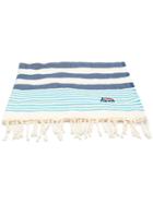 Mc2 Saint Barth Striped Logo Beach Towel - Nude & Neutrals