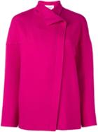 Akris Punto Longsleeved Boxy Jacket, Women's, Size: 42, Pink/purple, Polyester/spandex/elastane/viscose/wool
