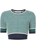Dvf Diane Von Furstenberg Knitted Crop Top - Green