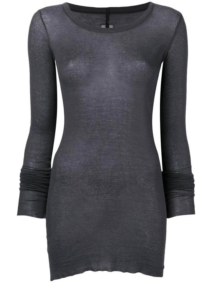 Rick Owens Ribbed Longsleeved Jumper - Grey
