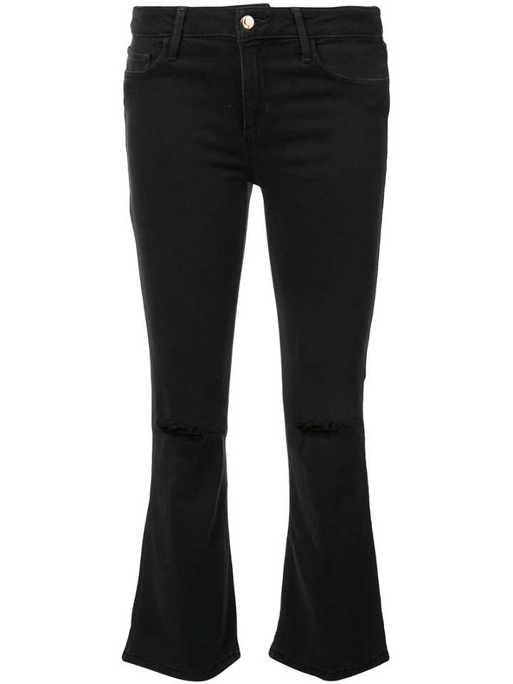 Joe's Jeans Cropped Bootcut Jeans, Women's, Size: 26, Black, Cotton/polyester/spandex/elastane/rayon