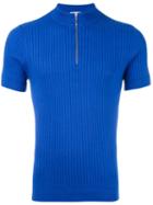 Woody Zip Shortsleeved Jumper - Men - Cotton - Xs, Blue, Cotton, Cmmn Swdn