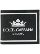 Dolce & Gabbana Crown Logo Print Wallet - Black