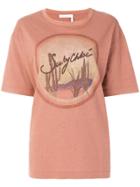 See By Chloé Oversized Desert Logo T-shirt - Pink & Purple
