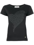 Vivienne Westwood Anglomania Heart Print T-shirt - Black