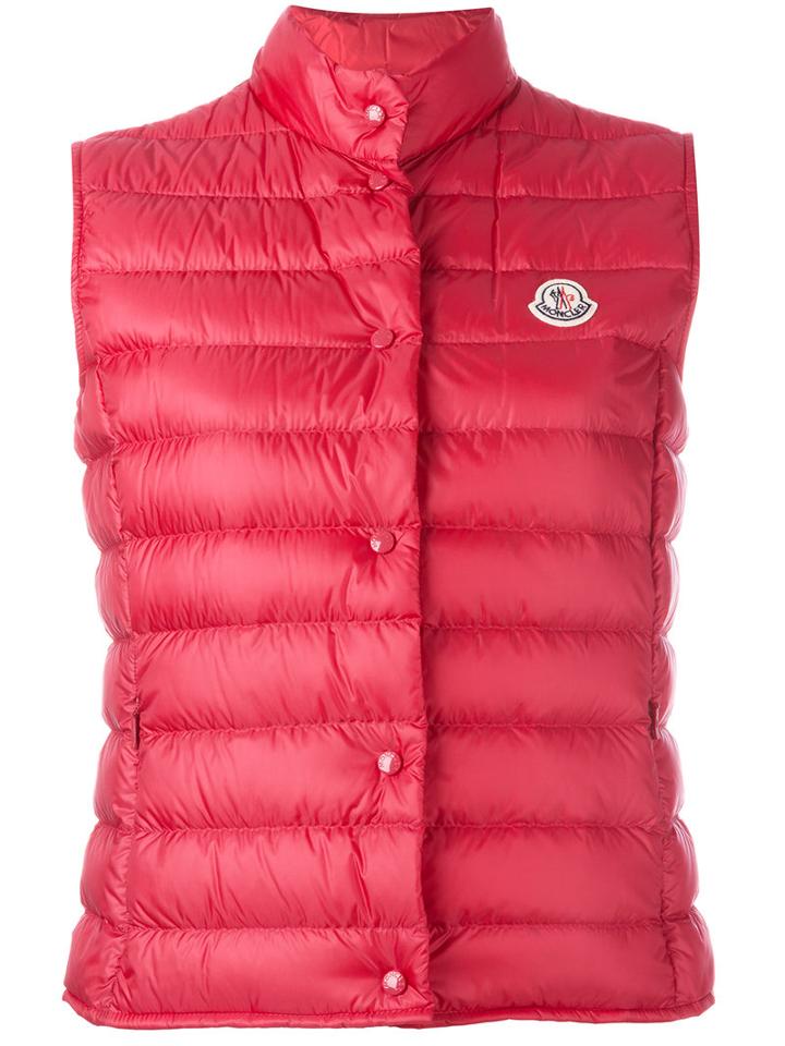 Moncler Liane Padded Gilet, Women's, Size: 3, Red, Polyamide/feather Down