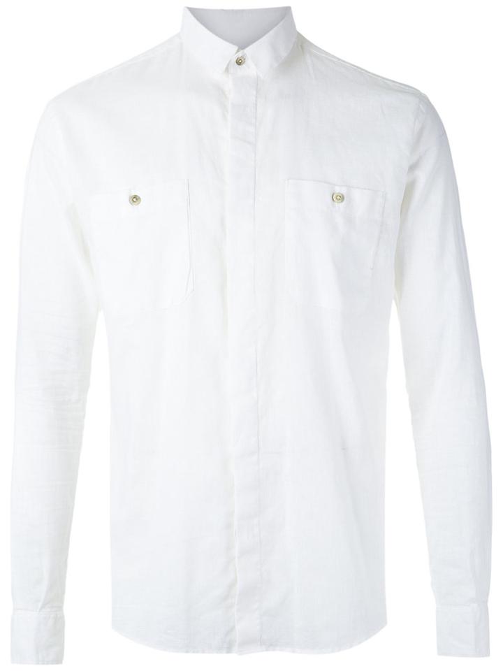 À La Garçonne - Long Sleeves Shirt - Men - Cotton/linen/flax - M, White, Cotton/linen/flax