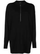 Joseph Oversized Zipped Sweater - Black