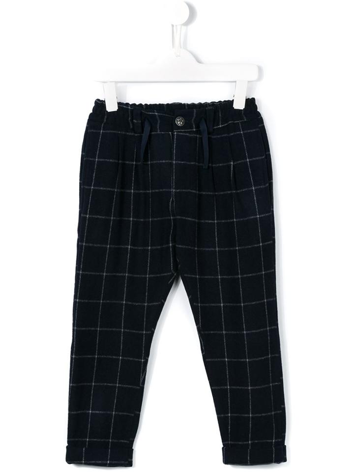 Macchia J Kids Checked Trousers, Boy's, Size: 6 Yrs, Blue