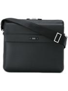 Boss Hugo Boss Zipped Shoulder Bag, Men's, Black, Calf Leather/polyamide/polyester