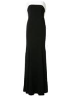 Jay Godfrey Bicolour Strapless Gown, Size: 6, Black, Polyester/spandex/elastane