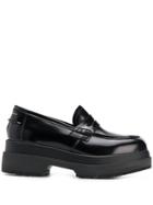 Mm6 Maison Margiela Platform Sole Loafers - Black
