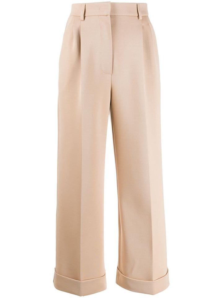 Fendi Wide-leg Tailored Trousers - Brown