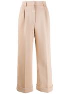 Fendi Wide-leg Tailored Trousers - Brown
