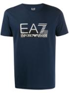 Ea7 Emporio Armani Large Logo Print T-shirt - Blue