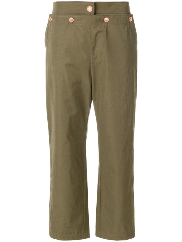 See By Chloé Cropped Sailor Trousers - Green