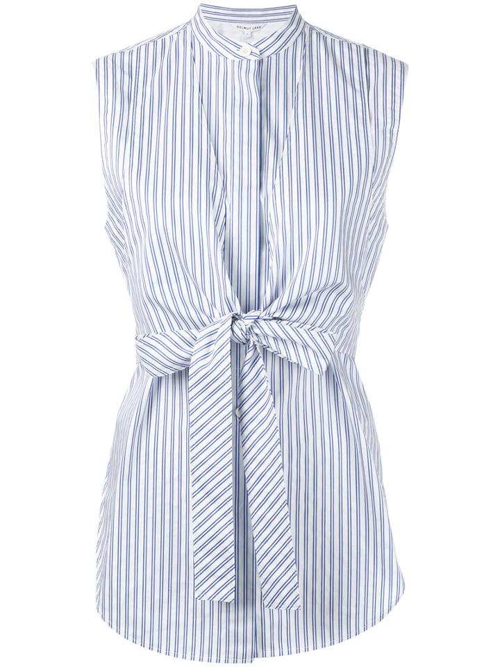 Helmut Lang - Sleeveless Striped Shirt - Women - Cotton - L, White, Cotton