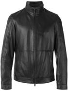 Michael Kors - High Neck Zipped Jacket - Men - Leather/polyester - L, Black, Leather/polyester