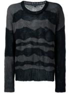 Ann Demeulemeester - Striped Jumper - Men - Cotton/cashmere - S, Black, Cotton/cashmere