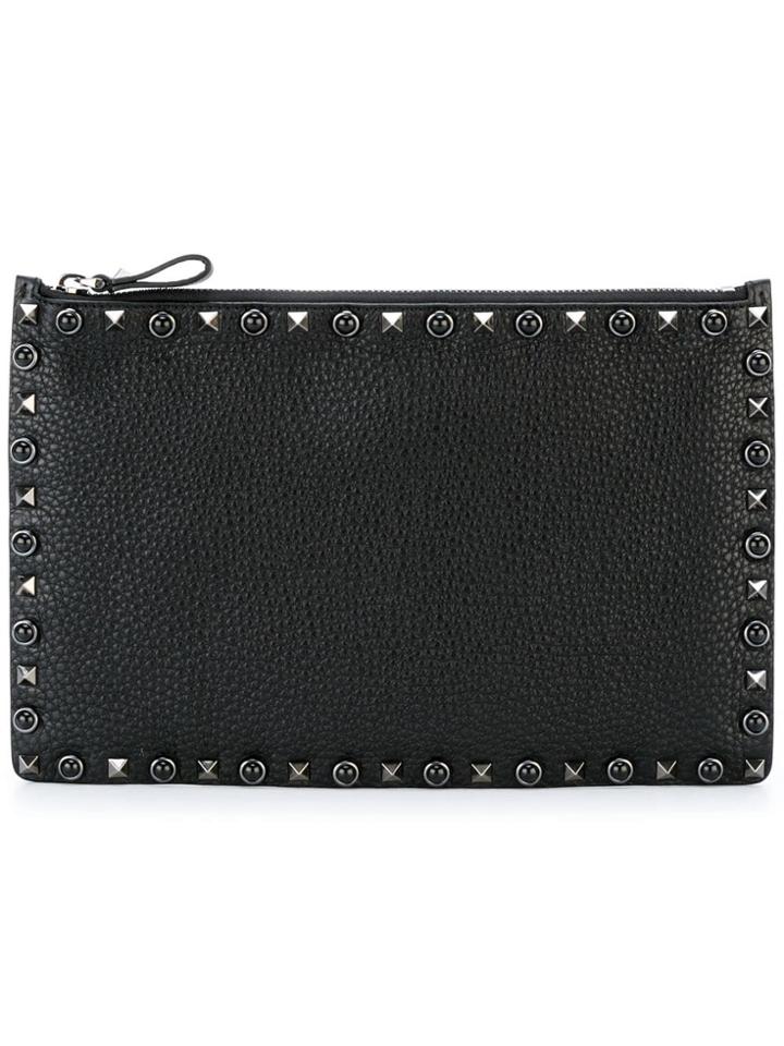 Valentino Valentino Garavani Rockstud Rolling Clutch - Black